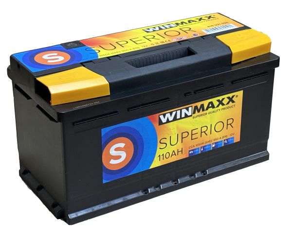 Акумулятор 6CT-110 WinMaxx Superior 110Ah-12V (353х175х190), (+ праворуч), EN950