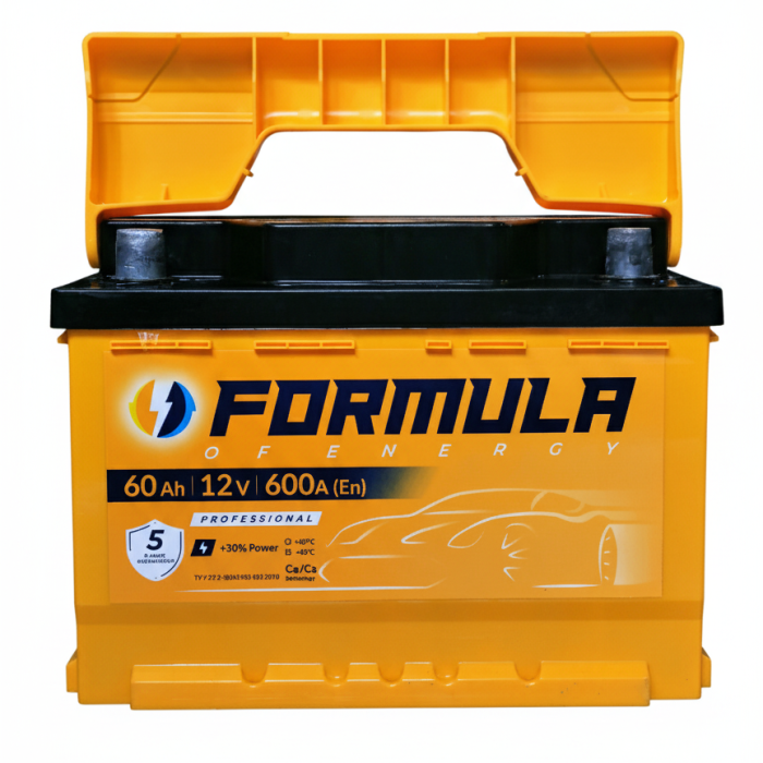 Акумулятор автомобільний 6CT-60 FORMULA Professional 60Ah-12V (242х175х175), (+ ліворуч), EN600