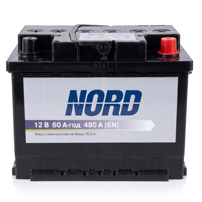 Акумулятор 6CT-60 NORD 60Ah-12V (242х175х190),(+ праворуч), EN480